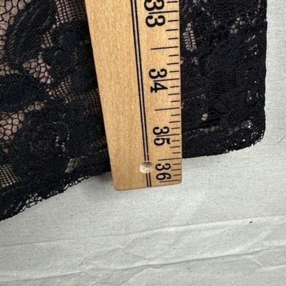 Ann Taylor LOFT Women's Strapless Lace Ribbon Black Tan Dress‎ Size 6 Floral - Picture 4 of 7